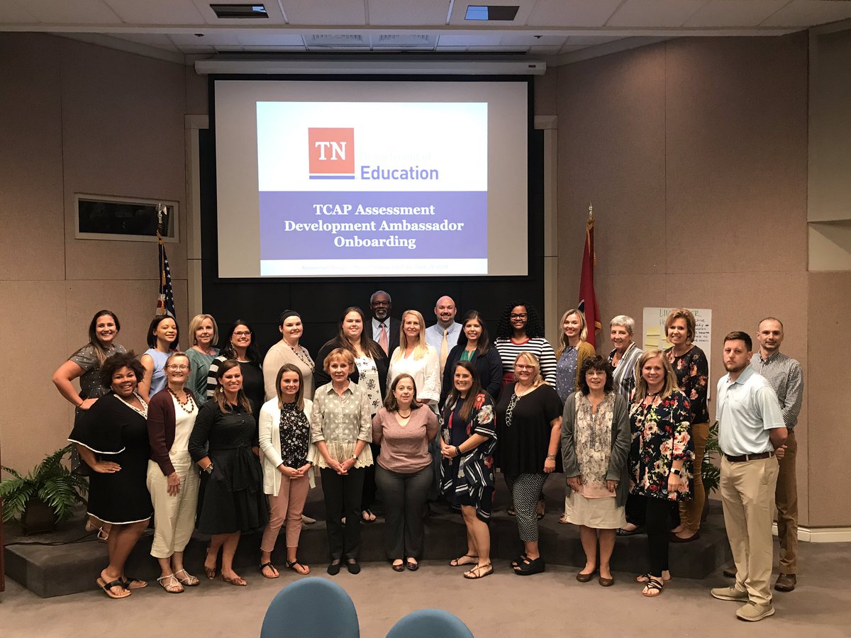 SandyQualls's tweet photo. TADA... I am honored to present this year’s 2019-20 TCAP Assessment Development Ambassadors! A truly amazing and inspiring group of Tennessee educators! “Stay in the boat and row. We are going to the other side!” @TNedu https://t.co/H63fWXDiQT