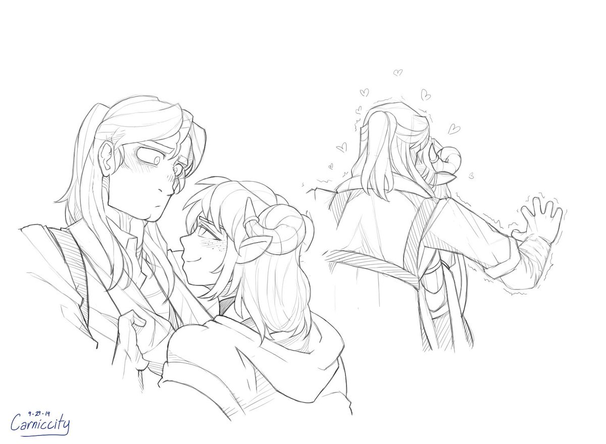 Carniccity's tweet photo. Heyo it's me in widojest shipping hell; where i think too much on them and hope not to the detriment of others. #CriticalRoleArt #CriticalRole https://t.co/8JYUZQz1f1