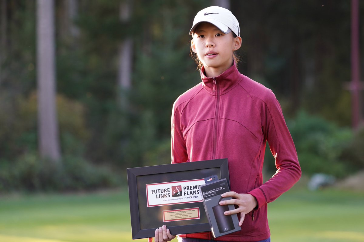 GolfCanada's tweet photo. Let’s hear it for Ashton McCulloch and Luna Lu, your 2019 #FutureLinks Fall Series champions @CrownIsle! 🏆🏆 https://t.co/1RiqkIrrwE