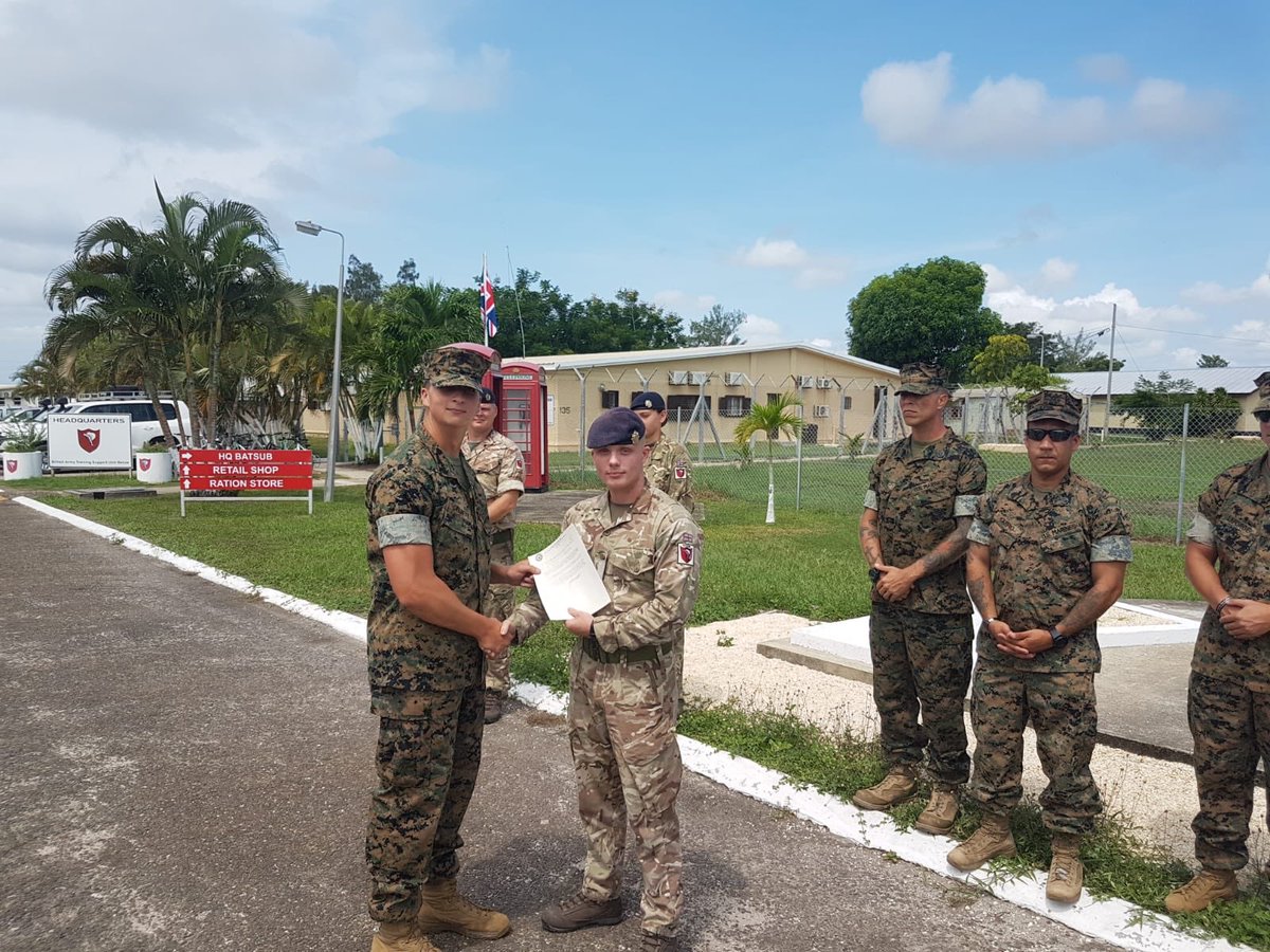 BATSUBOfficial's tweet photo. This week BATSUBβs Pte Howard was awarded by the @USMC for going above and beyond in assisting them over the past month.
Pte Howard demonstrated the exemplary standard that is set amongst many at BATSUB and has been awarded for his efforts.
#BATSUB #RLC #HardWork #Belize #USMC https://t.co/XAEWmv9kZC