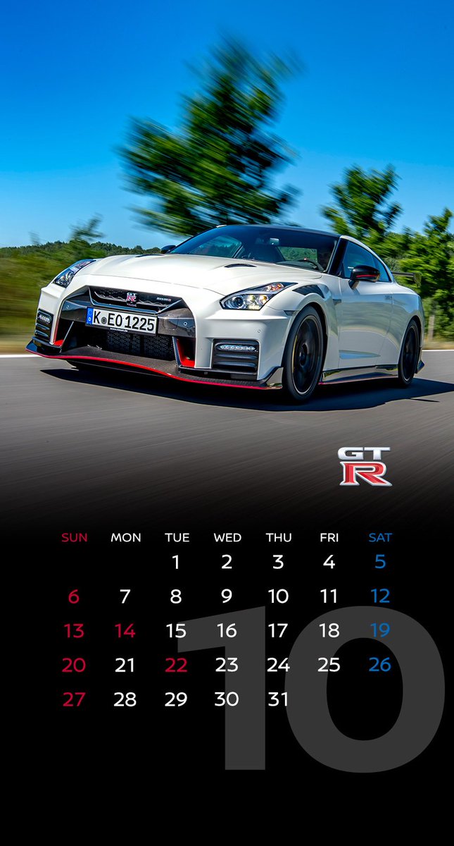 日産自動車株式会社 Auf Twitter 壁紙カレンダー 10月は 新型 スカイライン Nissangtr Nismo フェアレディz 50th Anniversary の3車種 T Co Vffqs9psuz