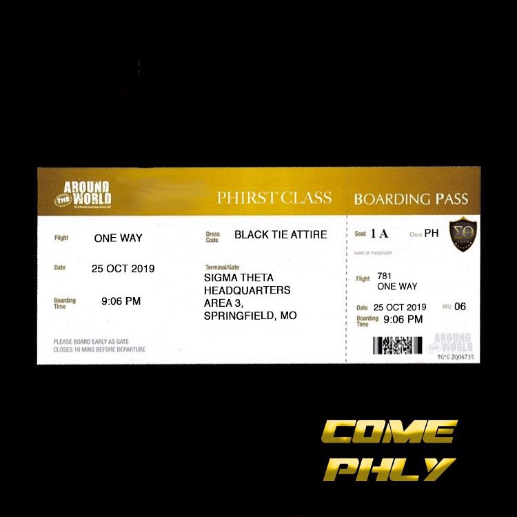 ✈️ Now boarding PHirst Class✈️
🎙 “All passengers attending PHlight 781, please board the plane and come PHLY 🕴🏾 with ST for the littest Homecoming take off”