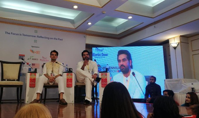 RadioPakistan's tweet photo. #IslamabadLiteratureFestival Discussion on ‘Pakistani Cinema: The Rise, The Fall…and the Rise again?’, a large audience turned up to eagerly hear the participants Humayun Saeed, Usman Mukhtar, Khalid Saeed Butt https://t.co/zGhnQoXZm1
#ILF2019 
@KhiIsbLitFests
 #IsbLF #IsbLF2019 https://t.co/rzOxuw4CSz