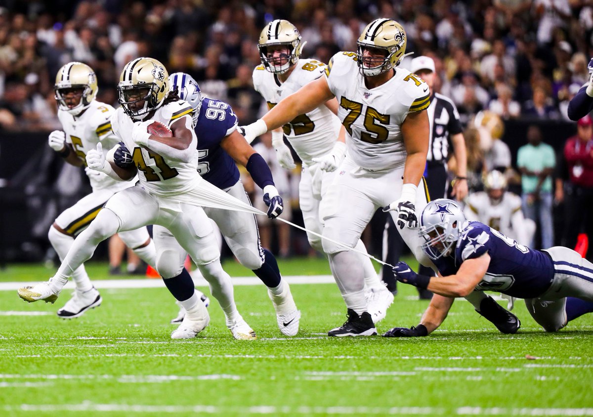 Saints's tweet photo. Somebody get this man a new shirt #Saints 😄 https://t.co/oqG6JPQU9j