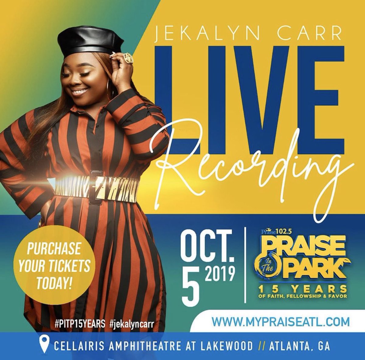TyriesRolfe's tweet image. This Saturday! Atlanta!! @JekalynCarr #PraiseInThePark