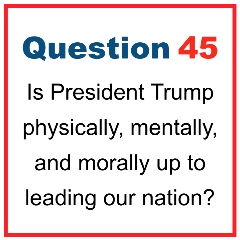 JoyMeredith's tweet photo. @ChrisMurphyCT @brianschatz The question for all GOP should be this simple one: #Question45 https://t.co/chH9RmMMCC