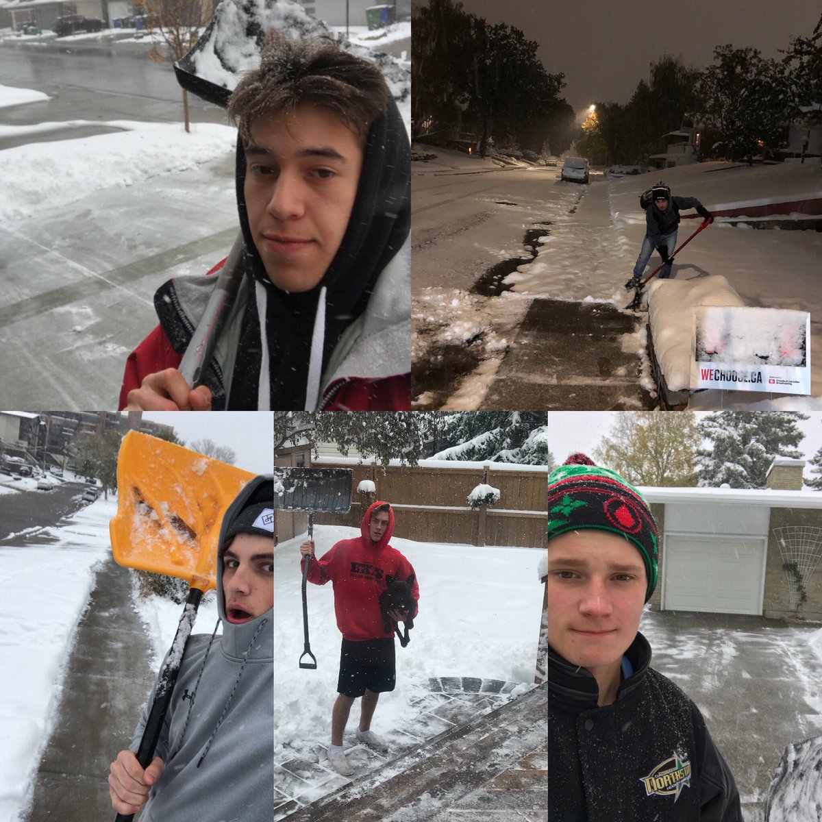 CNHA_U18AAA's tweet photo. It’s not all about hockey, all the time. Boys took advantage of the first snowfall to do some shoveling on the streets and sidewalks in their community. @CNHA_Assoc #GoodPeopleFirst #GreaterGood #NorthstarsPride #NorthstarFamily #EverydayPurpose #YYC #YYCsnowfall https://t.co/GiHtdr7a6q
