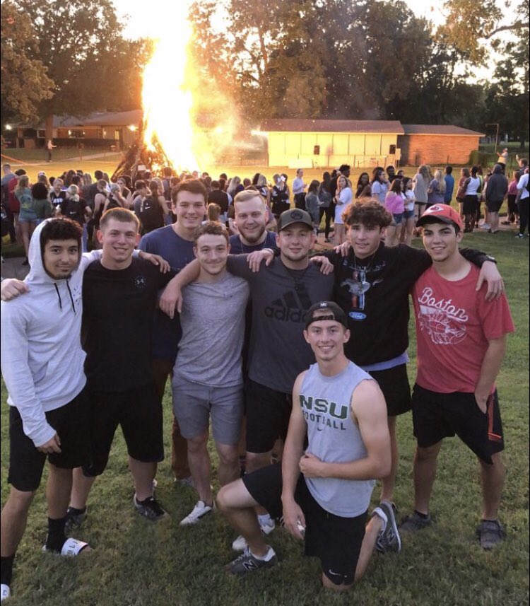 KS_nuPhi's tweet photo. From Painting the Town, to the Bonfire, to Volleyball, to the Parade itself, this week was full of memories! We also won best float, paired up with @betaphilamb and @DeltaZetaNSU #nsuhomecoming2019 https://t.co/eX49Lt72k9