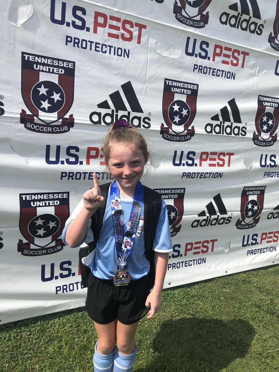 GremplerKris's tweet photo. Another tournament, another CHAMPIONSHIP!!!!! Aubrey (8yrs old) lives to play this game. @alexmorgan13 @mPinoe @USWNT @USYNT @ussoccer_da https://t.co/TGn9mYQdUr