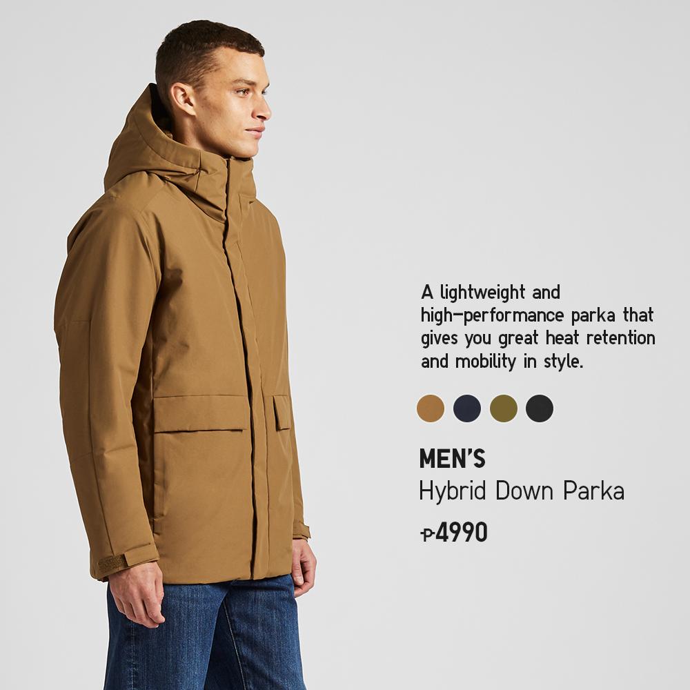 men's hybrid down jacket