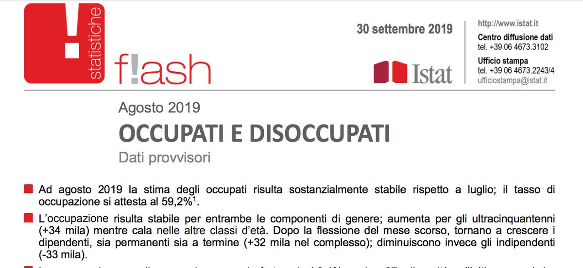 francescoseghez's tweet image. Pubblicati i dati @istat_it sul mercato del #lavoro ad agosto 2019, vanno letti con attenzione: istat.it/it/files//2019….

Qui 10 tweet di analisi 👇