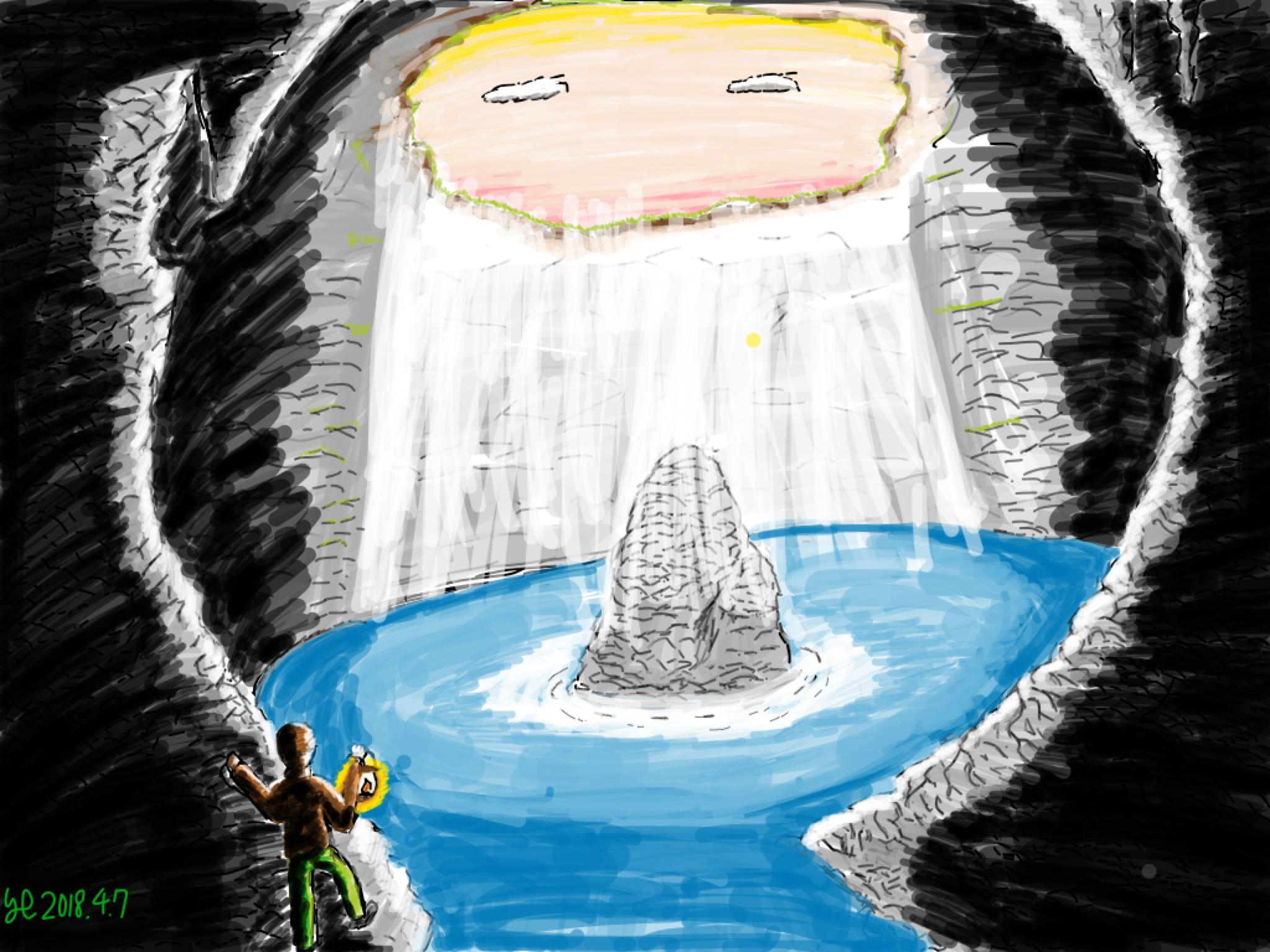 豆パン 今日の作品です No 26 地底湖 これで Yoko豆コレクション 第1期は終了です スーパーマリオギャラクシー2 の 地の底の洞窟ギャラクシーのbgmから発想を得ました 絵描きさんと繋がりたい デジタルアート マリオbgm 洞窟 地底湖 Loilo