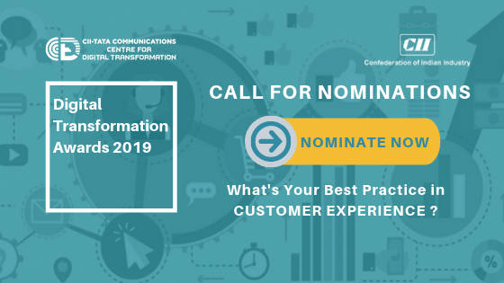 #DigitalTransformation in #CustomerExperience is the new #Marketing 📢 battlefront
What’s your #BestPractice to win this battle ?
Apply for the <a href="/centre4DT/">Centre for Digital Transformation</a> #DX #Awards 🏆2019 and get awarded.
Nominate here: research.net/r/CII-DXAwards… <a href="/tata_comm/">Tata Communications</a> <a href="/DellTech/">Dell Technologies</a> <a href="/GoI_MeitY/">Ministry of Electronics & IT</a>