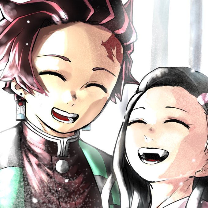 そば(鬼滅＆ヒロ垢)さんがTwitterに投稿した竈門炭治郎(鬼滅の刃)のイラスト。