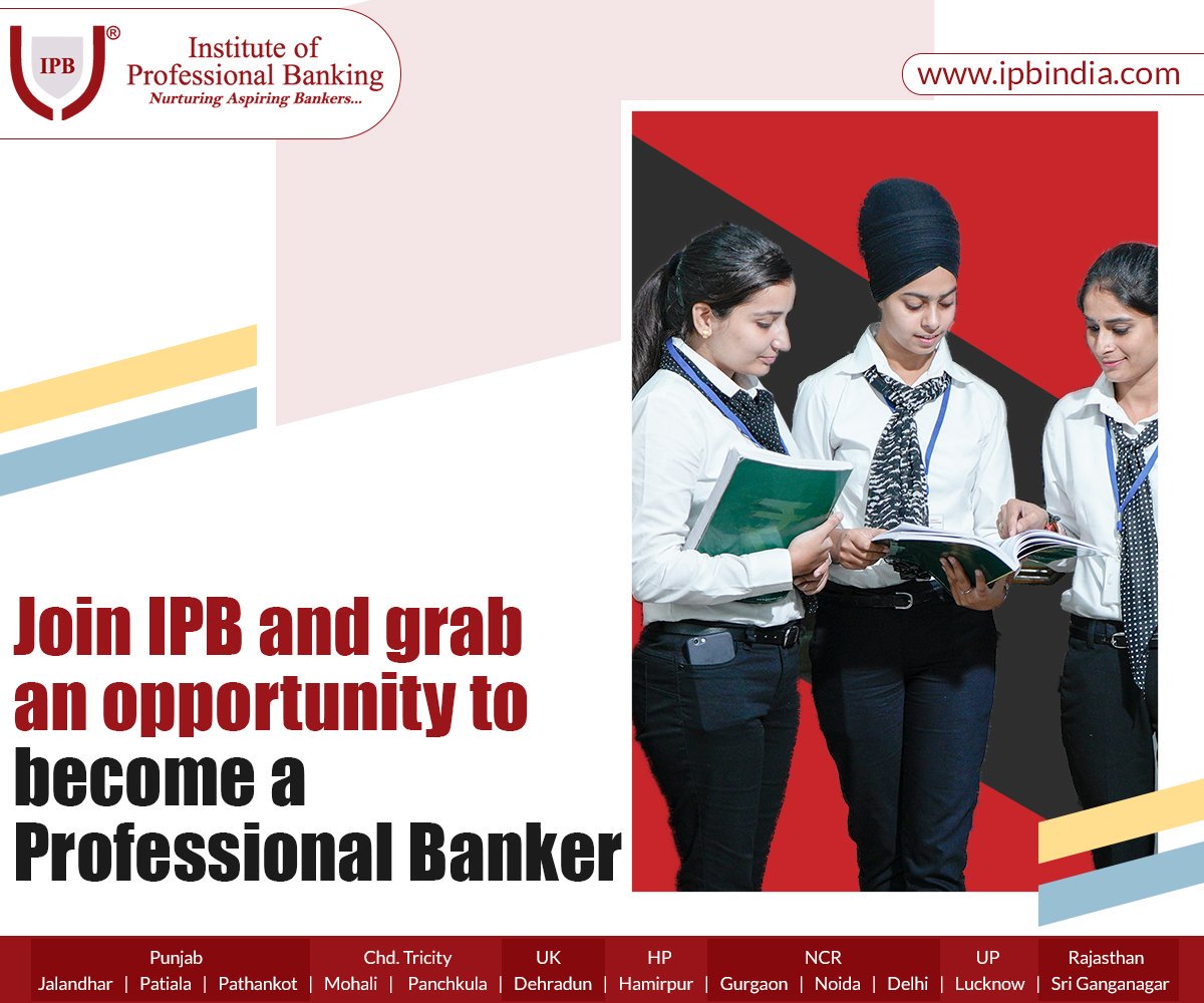 IPBtricity's tweet photo. With IPB’s Post #Graduate Certificate in Retail #Banking, you tend to make the best decision of #life that secures your dream #banking job in 90 days

Visit: https://t.co/Sh8ymtQr0a
Contact Us:+91-98881-09150, 97796-64150, 98187-80438

#MainNahiBerozgar #IPB #bankingcourses #jobs https://t.co/z43SkU6fNq