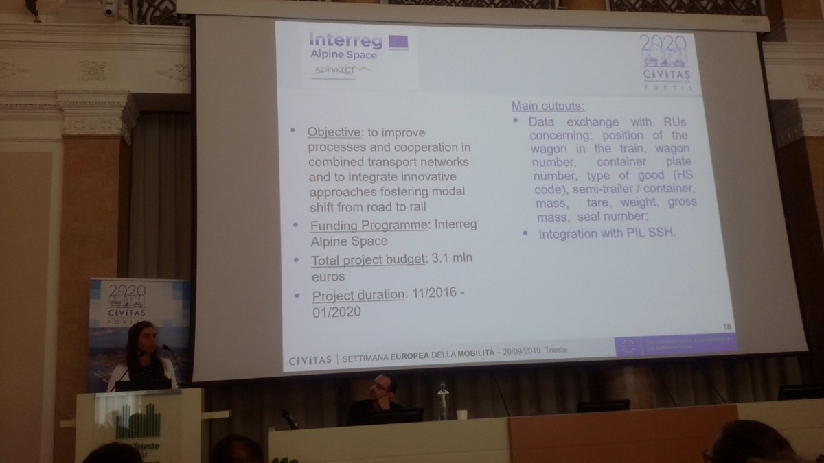 AlpInnoCT (@alpinnoct) on Twitter photo The Port of Trieste presented the AlpInnoCT project during the Workshop “Trieste towards new mobility patterns: potentialities and future scenarios” organized in #Trieste on 20th September 2019 by during the #EuropeanMobilityWeek
#IntermodalTransport <a href="/Decarbonization/">DCarbonize</a> #AlpineSpace The Port of Trieste presented the AlpInnoCT project during the Workshop “Trieste towards new mobility patterns: potentialities and future scenarios” organized in #Trieste on 20th September 2019 by during the #EuropeanMobilityWeek
#IntermodalTransport <a href="/Decarbonization/">DCarbonize</a> #AlpineSpace