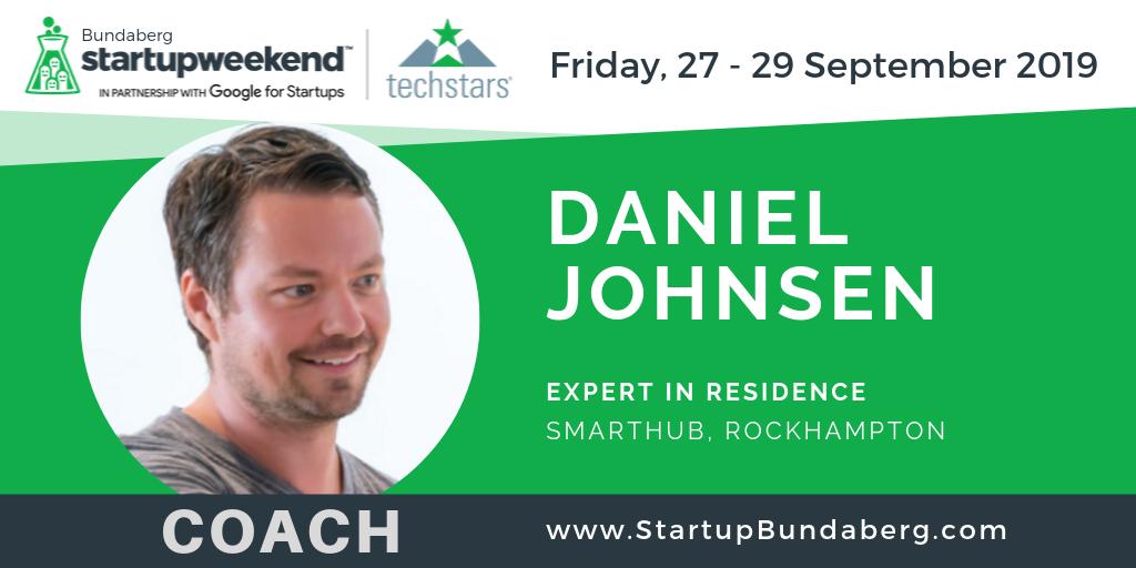 Meet Daniel Johnsen, Startup Weekend Coach, and Expert in Residence at <a href="/SmartHubRocky/">SmartHub Rockhampton</a> - Learn more about <a href="/Daniel_Johnsen/">Daniel Johnsen</a> and what we just did last weekend at #SWBundy2019 here - buff.ly/2m7RzYo #swbundy2019 #swbundy #techstars #startupweekend