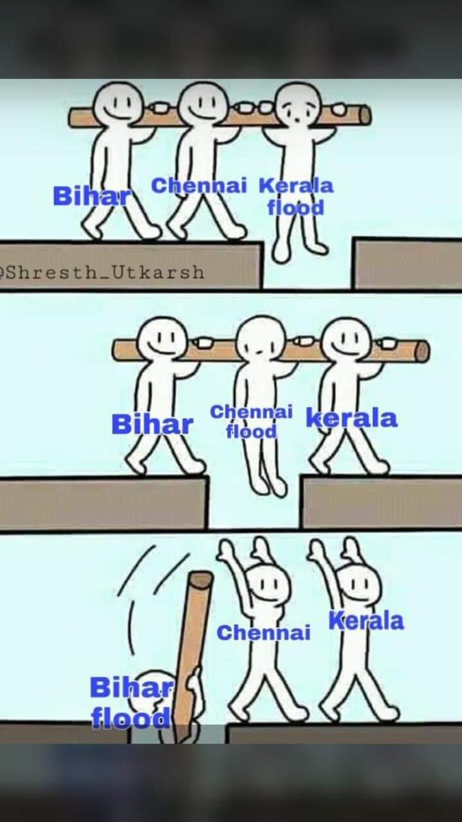 nickkrishna's tweet photo. No measures on how Bihar will survive the floods.
No rescue operations, @PMOIndia not even bothered enough.
We all stood up as one when Chennai and Kerala were devastated. But who cares about #BiharFlood ?
@NitishKumar @narendramodi 
#SabkaSaathSabkaVikash https://t.co/BsN28SgAxU