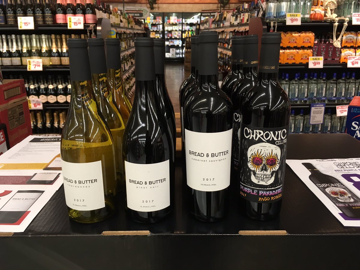My sampling event for Bread & Butter and Chronic Cellars wines today at Stater Bros, 1048 N El Camino Real, Encinitas, CA! #breadandbutterwines #socialsampling #staterbros