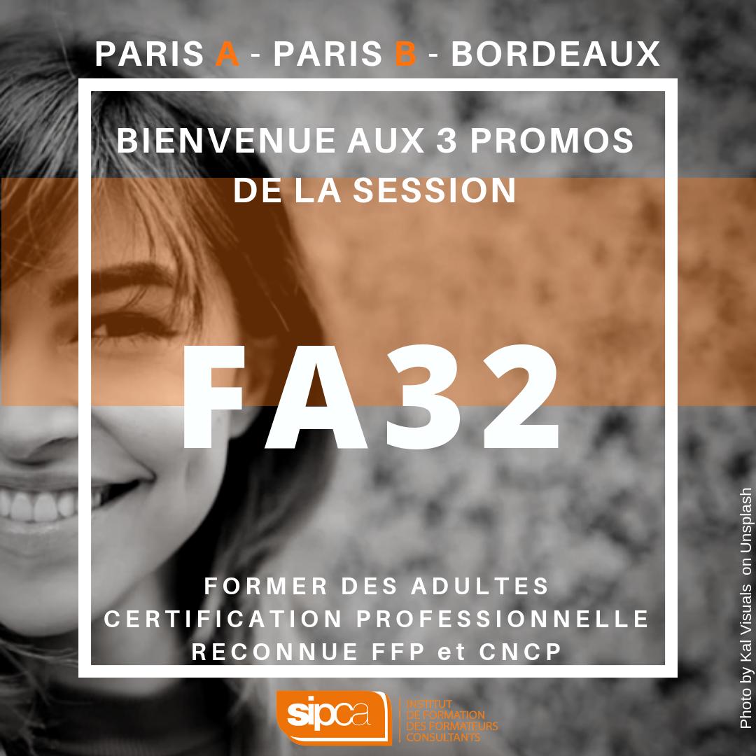 sipca_formation's tweet photo. Bienvenue à nos 3 promos #FA32 à Paris et Bordeaux !
"Concevoir, animer, évaluer une action de formation : former des adultes", parcours de 14 jours en 3 mois et #certification reconnue @FedeFormPro_FFP et CNCP.
Bonne formation à tous !
https://t.co/oiBa7Ewyb5
#Formpro #TeamSipca https://t.co/6GIEIesY1y