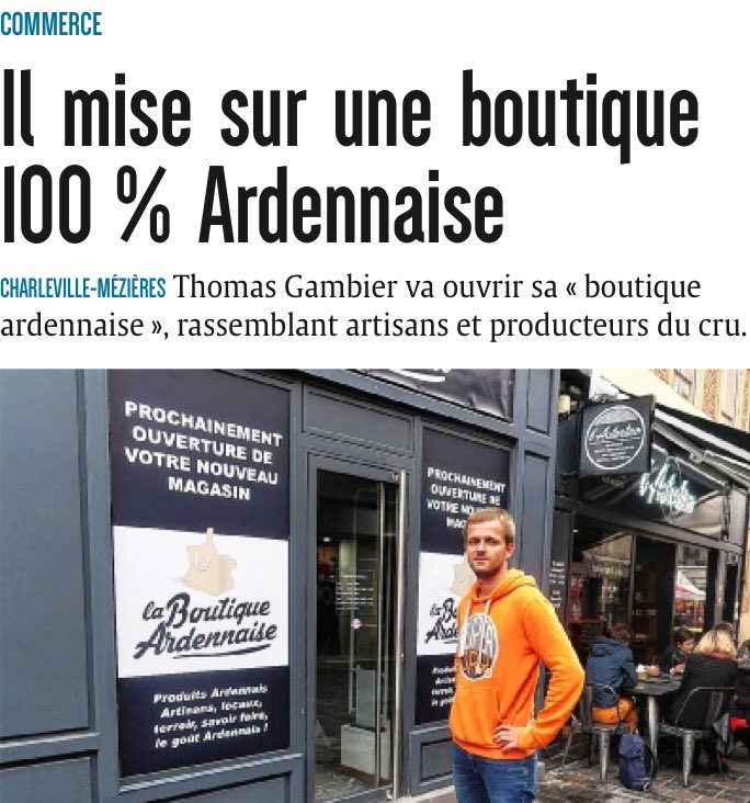 patrick_fostier's tweet photo. Alors que nos visiteurs se plaignent régulièrement de l’absence de boutique des produits du #terroir des #ardennes voilà une belle initiative. Dans la rue Bourbon @VilledeCMz A lire dans @UnionArdennais de ce jour. #commerce #EconomieCirculaire #emploi https://t.co/QwjkIC2PwE
