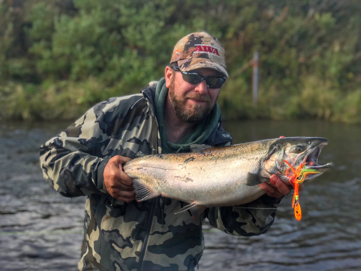HughClark09's tweet photo. Chasing silvers down on the Aleutian chain..😜 only using @Kodiakcustom 🤪😎 Booyah..@AKODTV #fishing @TraegerGrills @WorkSharpTools https://t.co/ai6HWOVhsx