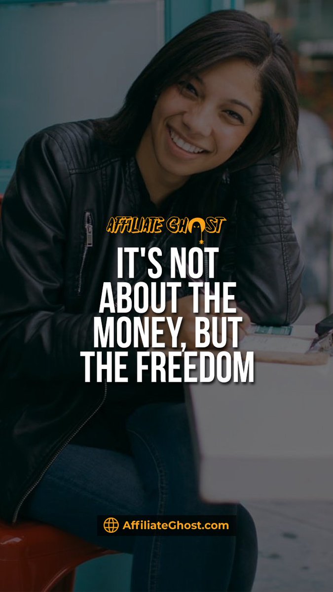 AffiliateGhost's tweet photo. It's not about the money, but the freedom
#ladyboss #womenempowerment #bosslady #affiliatemarketing #bosschicks #womenpower #affiliateghost #womeninbusiness #wahm https://t.co/OU1b8KJGCl