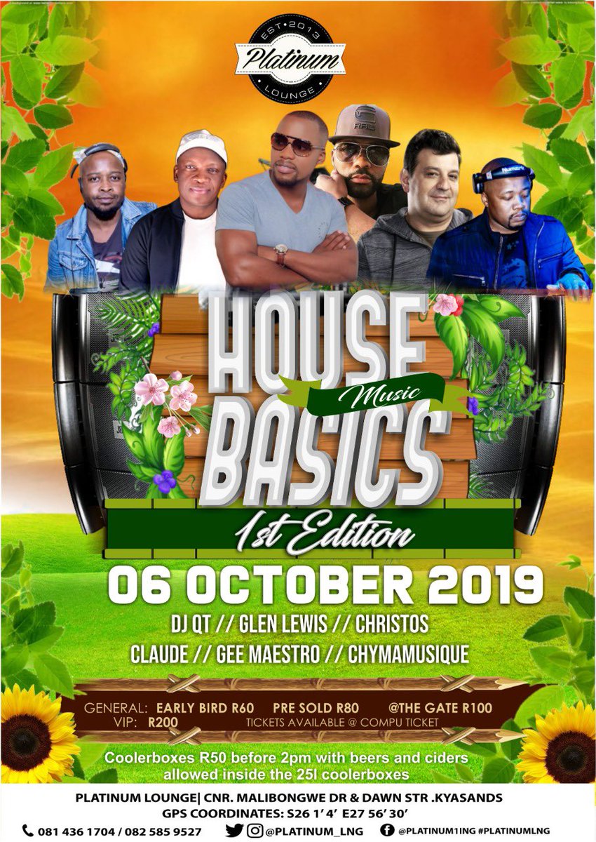 Chymamusique's tweet photo. This coming sunday ! House music is a nation .. from 12 midday .. bring your swimwear &amp; ears for good music #PlatinumLounge https://t.co/So8JqgxwDU