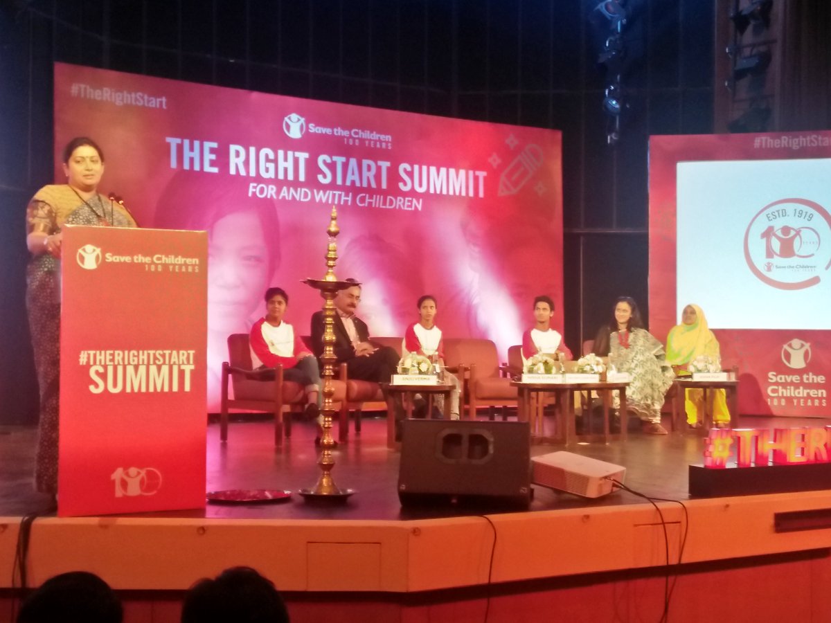 DebaSarma's tweet photo. A century of commitment. Of the children, by the children, for the children. #TheRightStart Summit @indiahabitat Centre New Delhi. https://t.co/OBNPnLvC57