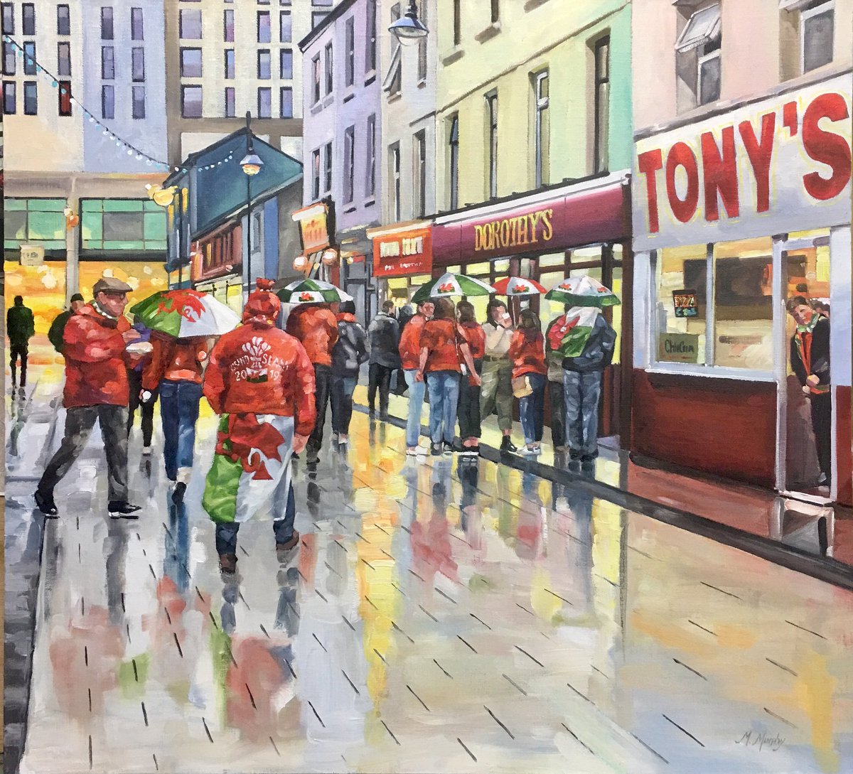 alanbretos's tweet image. A quartet of Malcolm Murphys recent  Cardiff paintings 

Please retweet .