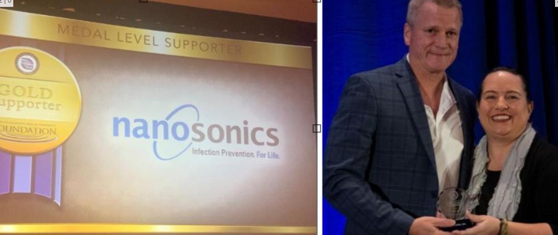 NanosonicsLtd's tweet photo. We would like to thank SDMS for recognizing Nanosonics as the Gold Medal Level Supporter at the 2019 SDMS and SDMS Foundation Awards Dinner held at the #SDMS2019 Annual Conference on Friday, September 27. Ken Shaw, President Nanosonics Americas was honored to accept the award. https://t.co/nZAu533VZE