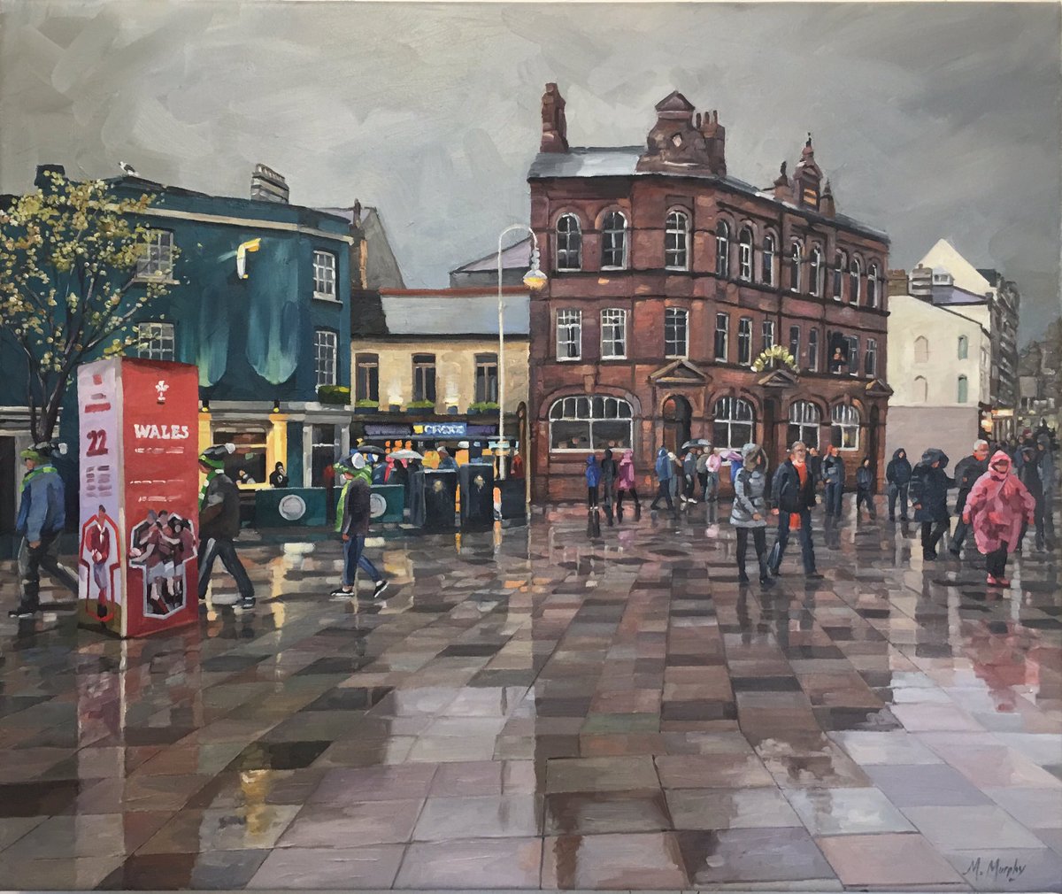 alanbretos's tweet image. A quartet of Malcolm Murphys recent  Cardiff paintings 

Please retweet .