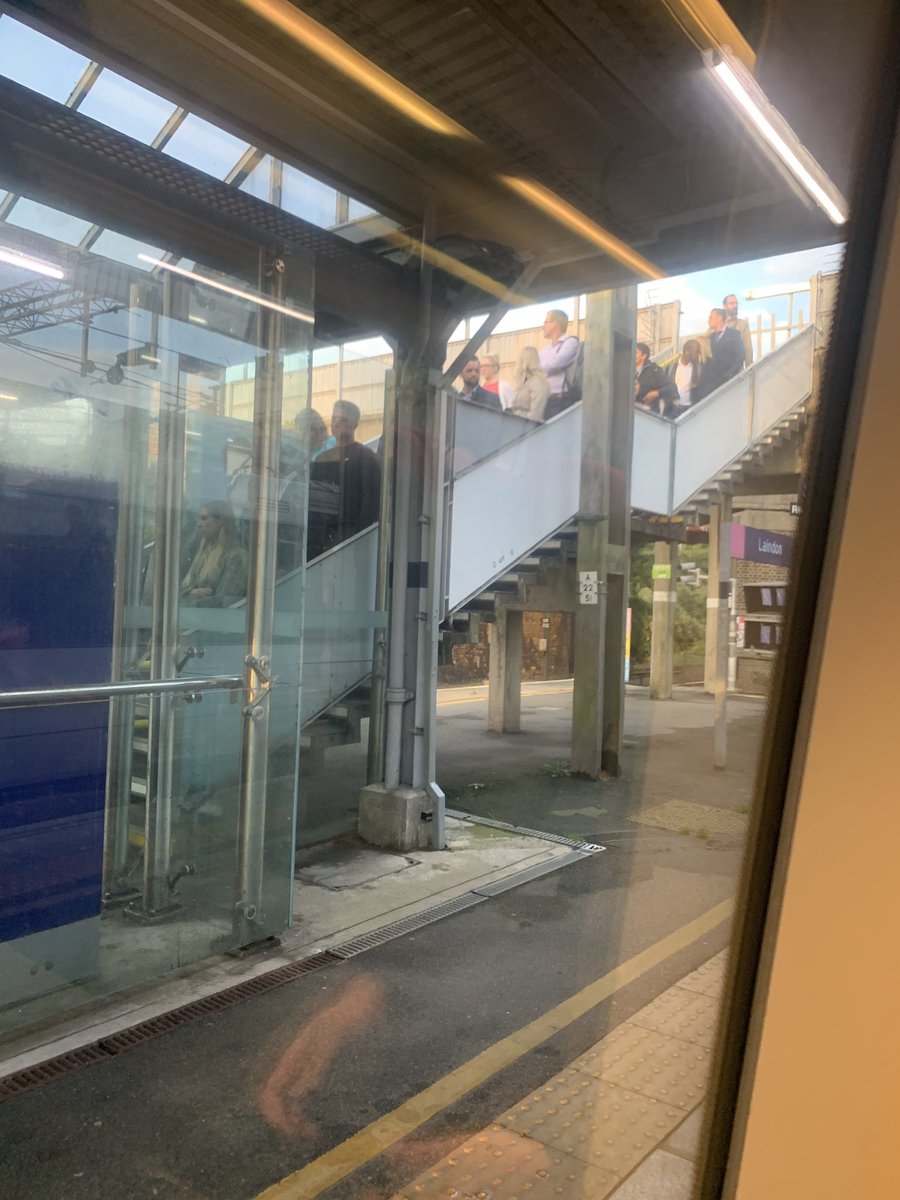 jbrown23458's tweet photo. @c2c_Rail you strike again! This is only one side of Laindon station. No-one serving tickets in the office. Trains are empty as all passengers queuing. Sort it out C2C! We have jobs to go to 😡 https://t.co/9zrq6JGNMA