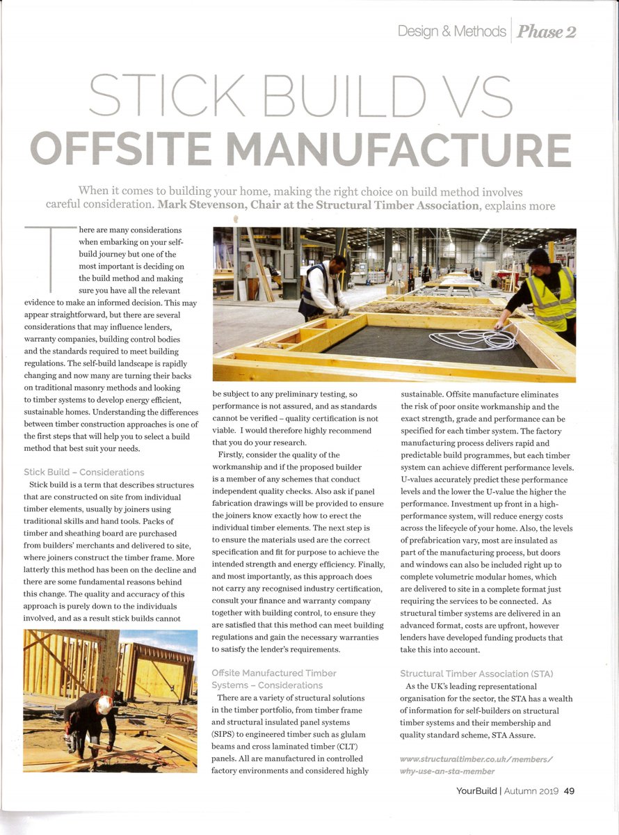 STAtimber's tweet photo. 'When it comes to building your home, making the right choice on build method involves careful consideration' - Mark Stevenson on Stick Build vs. #Offsite Manufacture in @YourBuildUK Magazine #yourbuild https://t.co/EO5Jk7652P