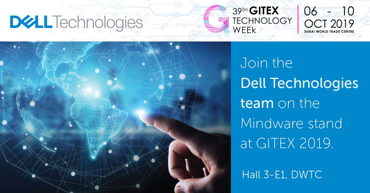 MindwareVAD's tweet photo. Join our Dell Technology experts at the Mindware stand in H3 - E1, DWTC.
#mindwareupdate #mindwaremagic #gitex2019 #gitextechnologyweek #embarkonacustomerjourney #customerjourney #digitaltransformation #mindwareatgitex #dell #dellemc #delltechnology https://t.co/ZwMQEI5DfA