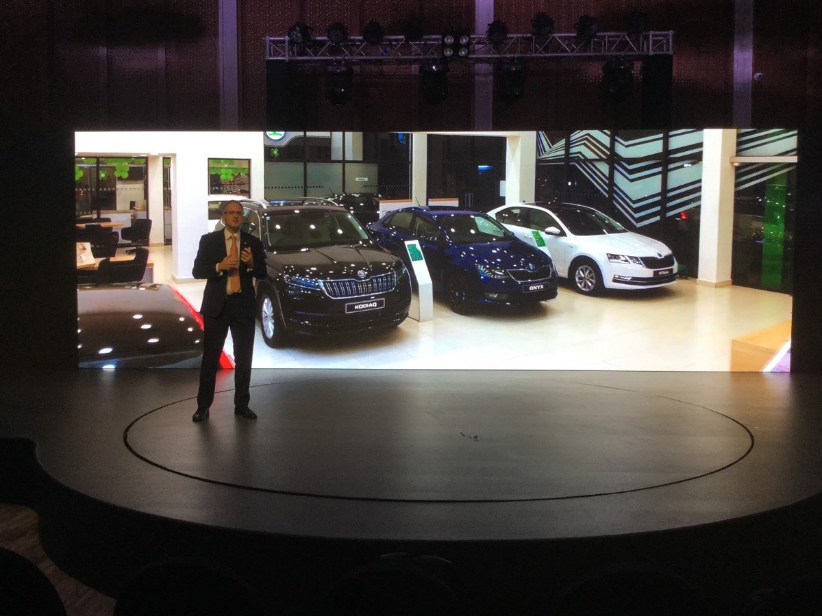 Addressing to press at the New SKODA KODIAQ Scout Launch, Mr. Zac Hollis. SKODAKODIAQScout https t