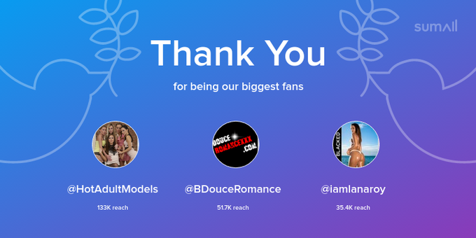 Our biggest fans this week: HotAdultModels, BDouceRomance, iamlanaroy. Thank you! via https://t.co/Lnrg9rGJvt<a href="/tag/pillowdick"class="tags"><span>#pillowdick</span></a><a href="/tag/cutetoy"class="tags"><span>#cutetoy</span></a>