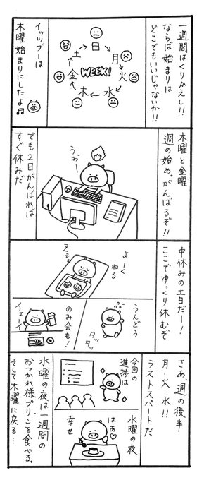 【毎日4コマ 】月曜日

月曜日が大っっっっ嫌いな
そこのあなた!!!

そんなあなたにオススメしたい考え方があります!

ちょっとこの4コマ漫画読んでみてください☕️

#4コマ漫画 #オリジナル漫画 #ゆるキャラ #漫画が読めるハッシュタグ 