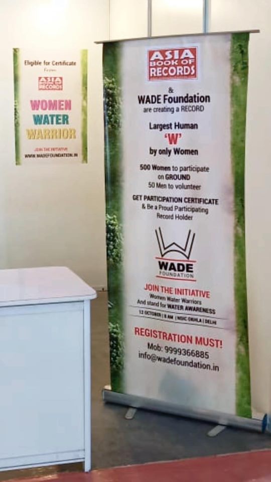 wade_foundation's tweet photo. WADE Foundation was at @indiawaterweek to spread the word #WomenWaterWarriors
Happy to have the support from experts and leaders who are actively working towards #Waterconservation

@LetLiquid @student_launch join hands with us for the initiative

#WMovement https://t.co/TDSVqwj7ge