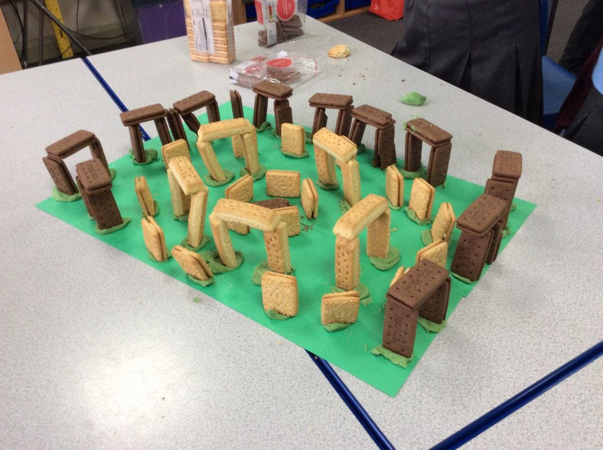 MsParkerLCP's tweet photo. Have a look at these fantastic Biscuithenges created by Year 3 Hawks class last week! The children had such a great time - history, art and biscuits all in one place!! https://t.co/pxX2BYHx0S