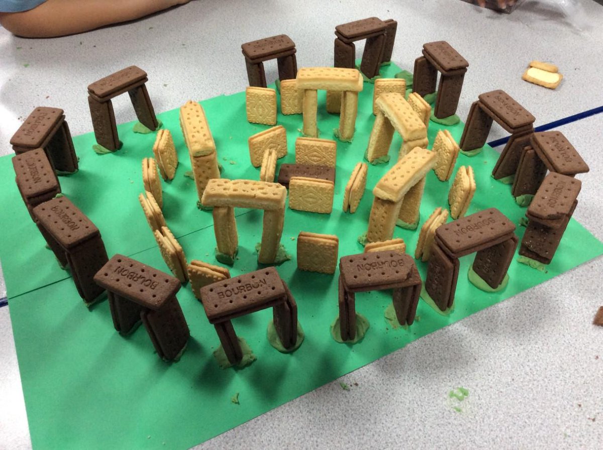 MsParkerLCP's tweet photo. Have a look at these fantastic Biscuithenges created by Year 3 Hawks class last week! The children had such a great time - history, art and biscuits all in one place!! https://t.co/pxX2BYHx0S
