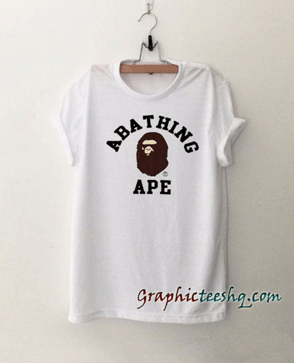 Cheap Graphic Tee Shirts | A bathing ape White Tee Shirt 13.50 graphicteeshq.com/product/a-bath…