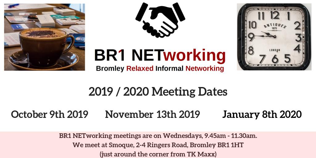 BR1NETworking's tweet photo. IT'S NEXT WEEK! We are pleased to announce our new venue for Oct onwards is @SmoqueBromley in central #Bromley, address below! No fees, just buy a coffee & join us. For more info...request to join our FB group https://t.co/IlivkRpsNT https://t.co/UmQRaeBZf0