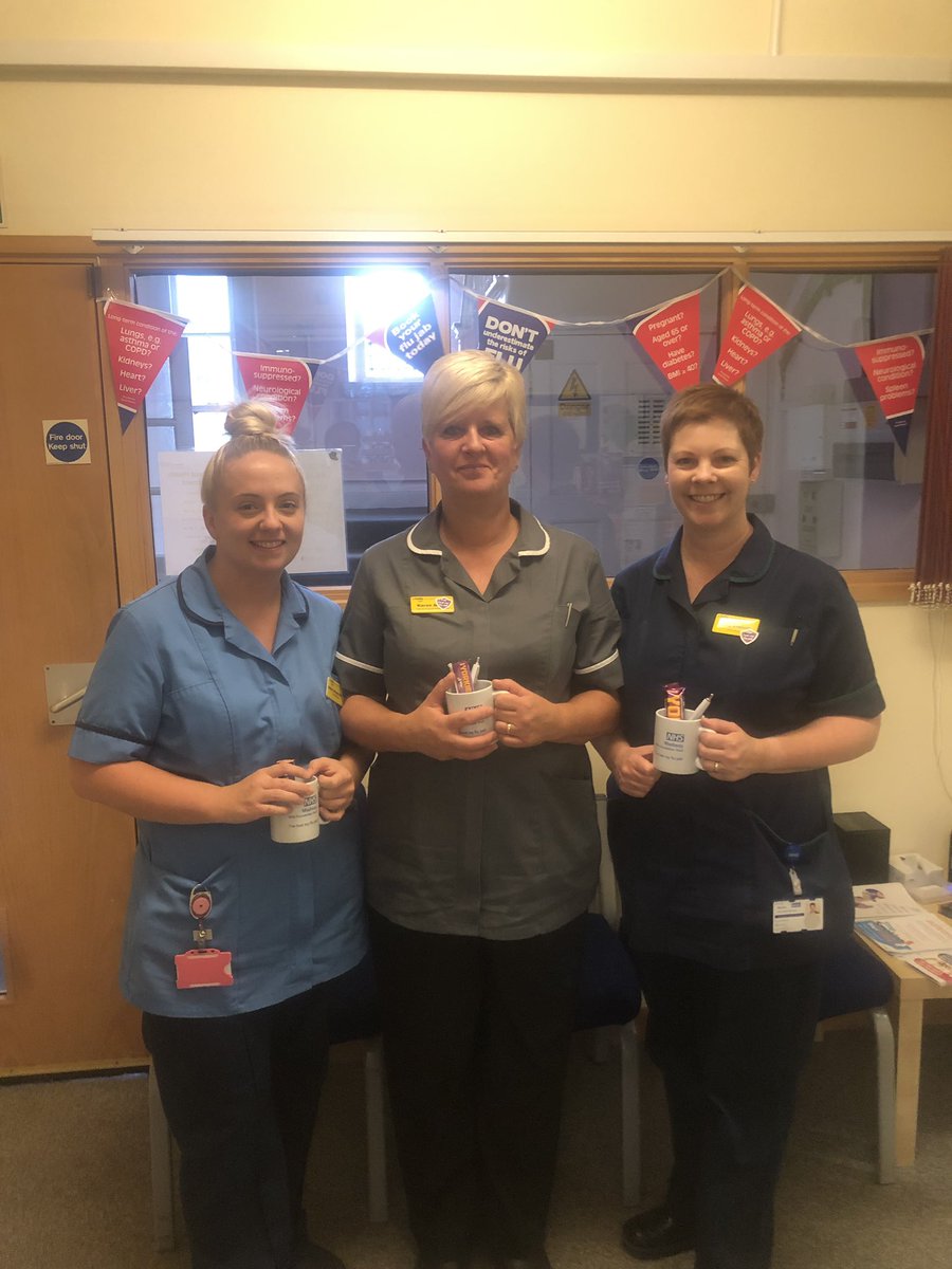 Great to see to some early birds for their flu vaccine to help protect our patients and colleagues!#teammedway #flufighter #flu