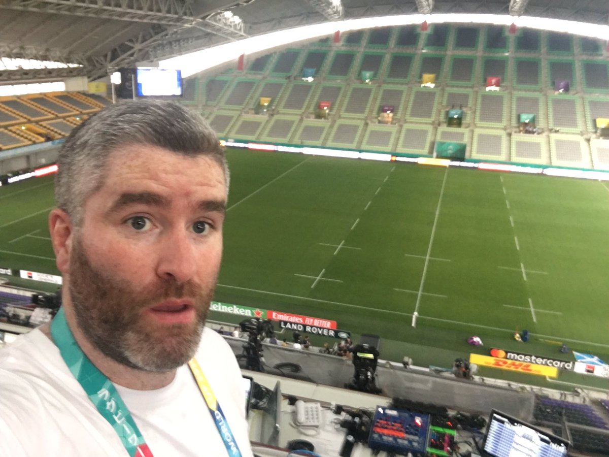 AndyBurke_'s tweet image. It is savagely humid here 😓 #Sweatbox #RWC2019  #RWCKobe  #SCOvSAM