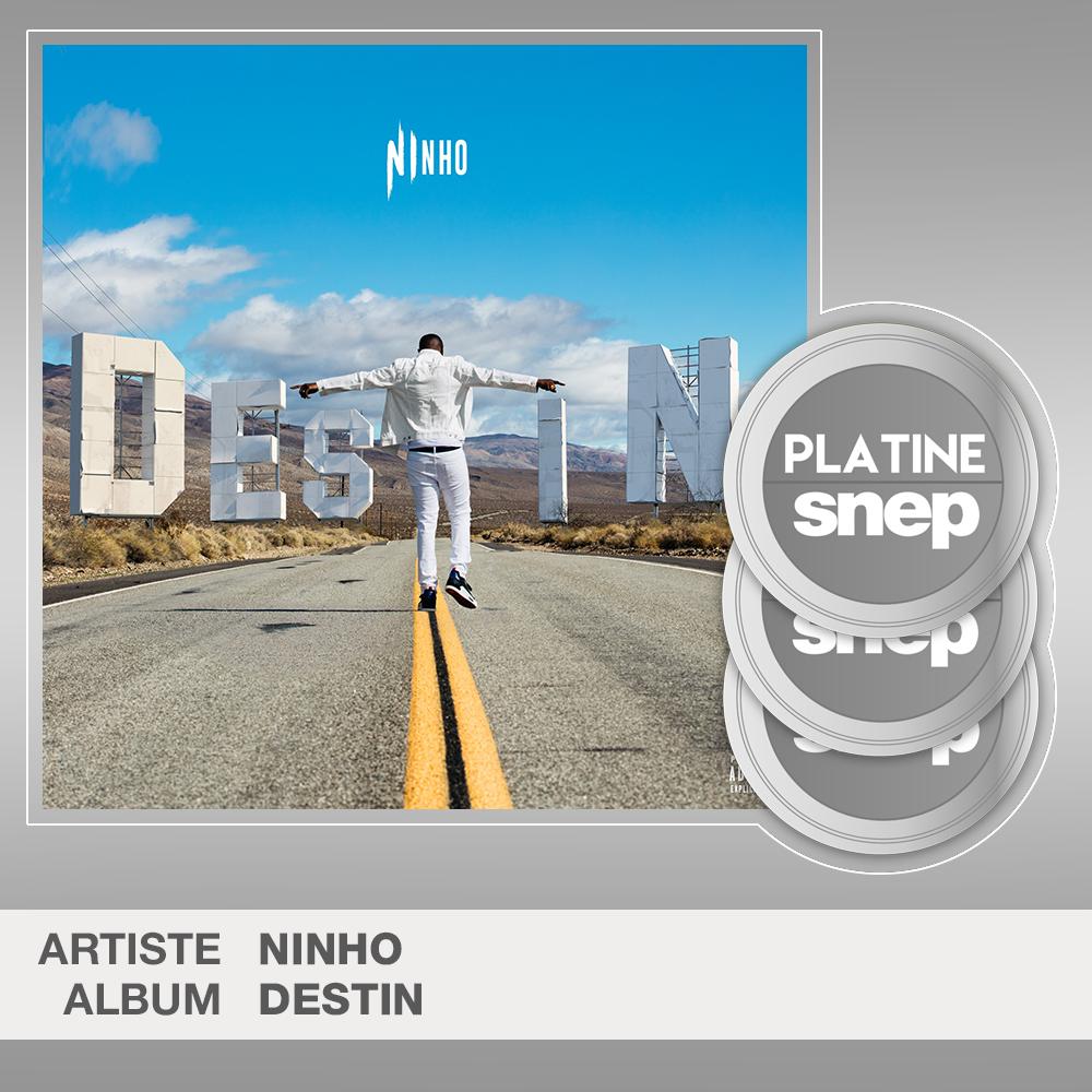snep's tweet photo. L'album "Destin" de Ninho est certifié "par la street et le SNEP", Triple Platine 💿💿💿

300 000 équivalents ventes 📈

Bravo ! 👏👏 https://t.co/kAGWzXOBp4