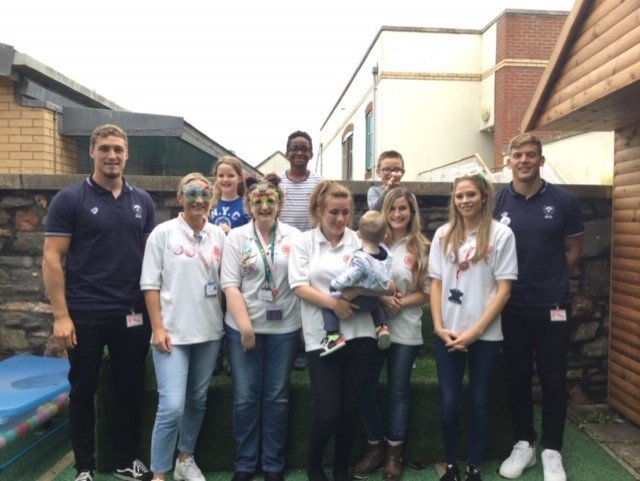 BristolBears's tweet photo. 📻 Fantastic to support @radiolollipop Bristol's 3⃣5⃣th birthday celebrations at @UHBristolNHS Royal Children's Hospital 😃 https://t.co/7ZHWgswGYG