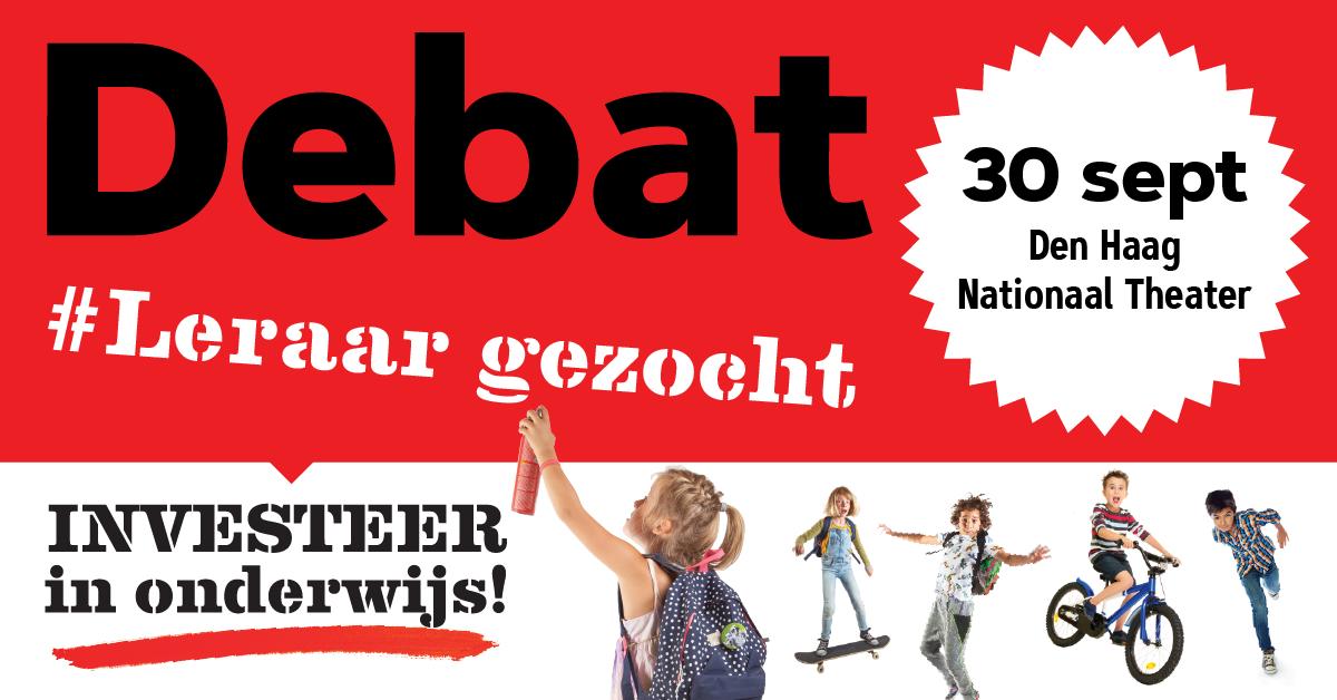 Deze week vinden de debatten rondom het lerarentekort plaats. Vanavond is de aftrap in Den Haag. Kun je er niet bij zijn? Volg dan vanaf 19.00u het debat live via onze site aob.nl/leraargezocht #leraargezocht #lerarentekort #debat #aobtweets