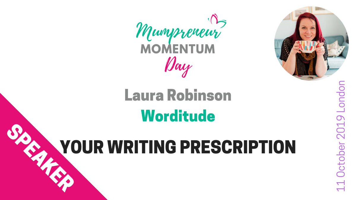 Grab a spot at Momentum Day next Friday 11th October in London.

Laura Robinson, will be running a workshop: Your Writing Prescription - Rescue remedy for anyone who doesn't enjoy writing marketing content.
Last chance to get your hands on a ticket here: buff.ly/2L0Jdu7