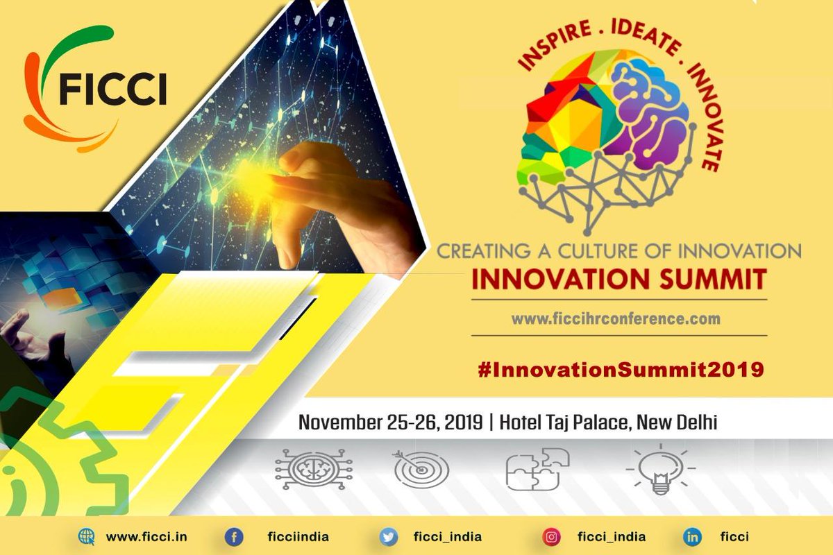 ficci_india's tweet photo. #BlockYourDiary for the FICCI Innovation Summit on 25th & 26th November 2019 in New Delhi. To know more visit https://t.co/YW0hlq2zQp https://t.co/74YkIp40rI